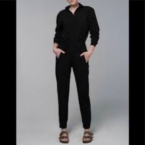 HUSH long sleeve jogger pantsuit in black